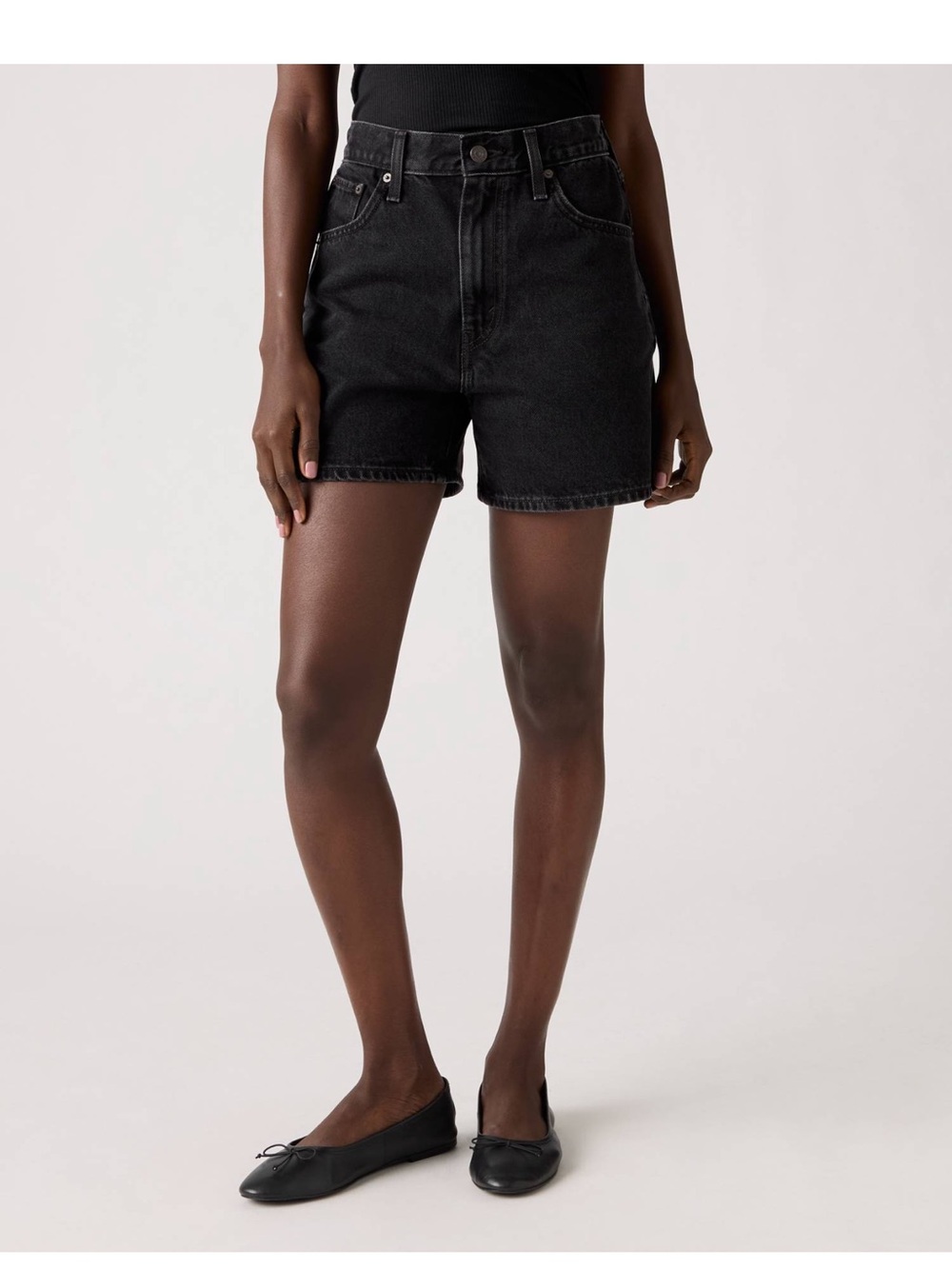 Levi's  Cinch High Rise Shorts in Black Wash